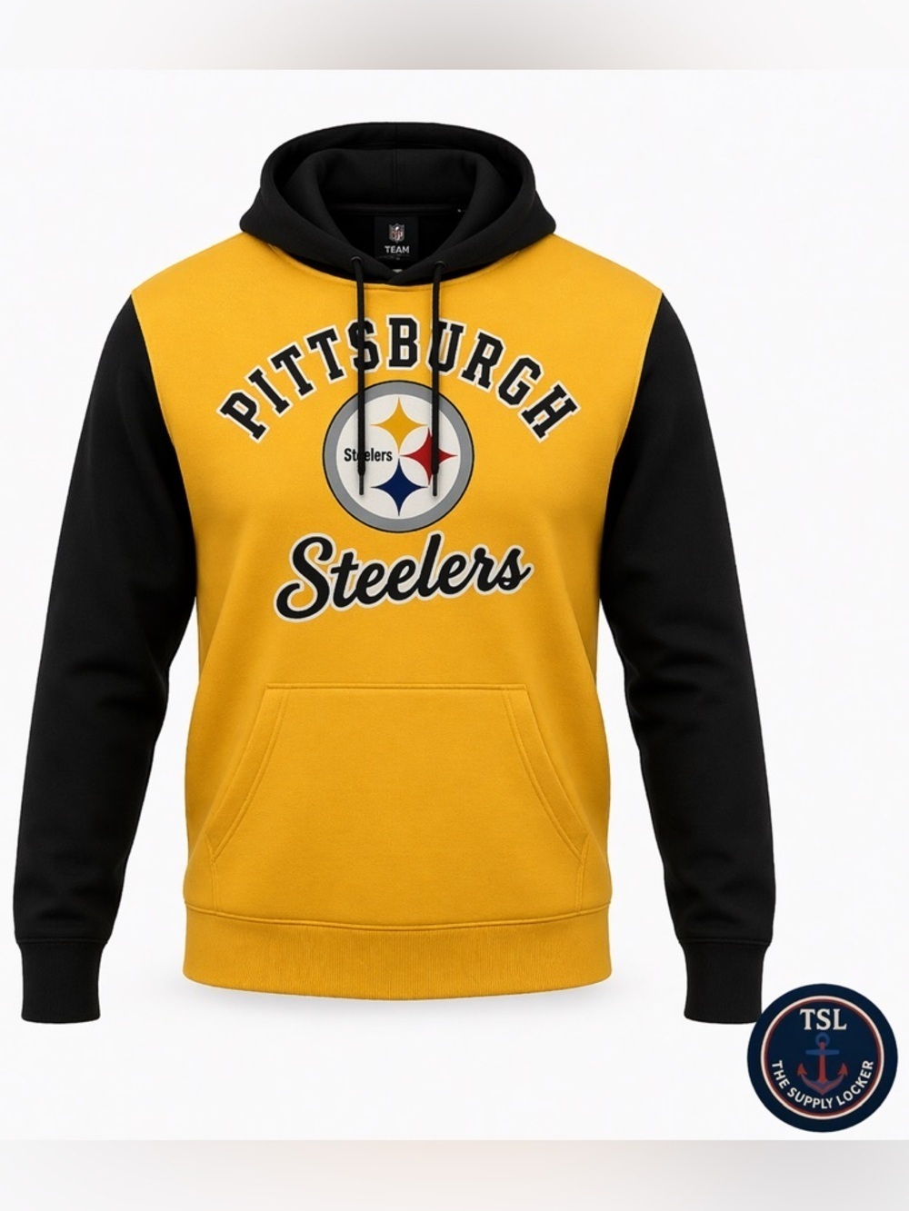 Pittsburgh Steelers Women’s Small Hoodie NFL Team Apparel Black Gold